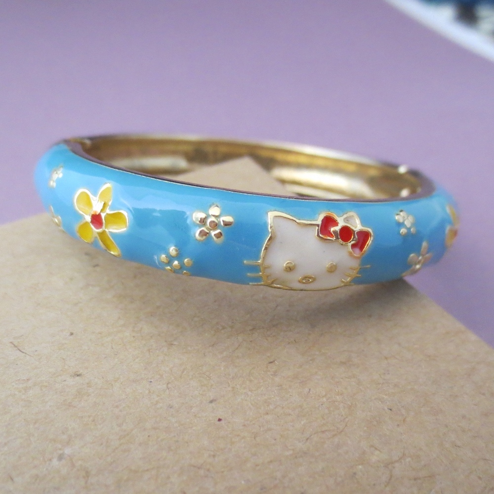 Hello Kitty Metal Enamel Hinge Bracelet Child
